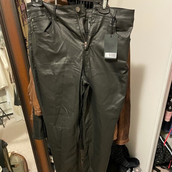 RW CO. Faux leather jeans (straight, skinny leg) new with tags - Picture 1 of 4